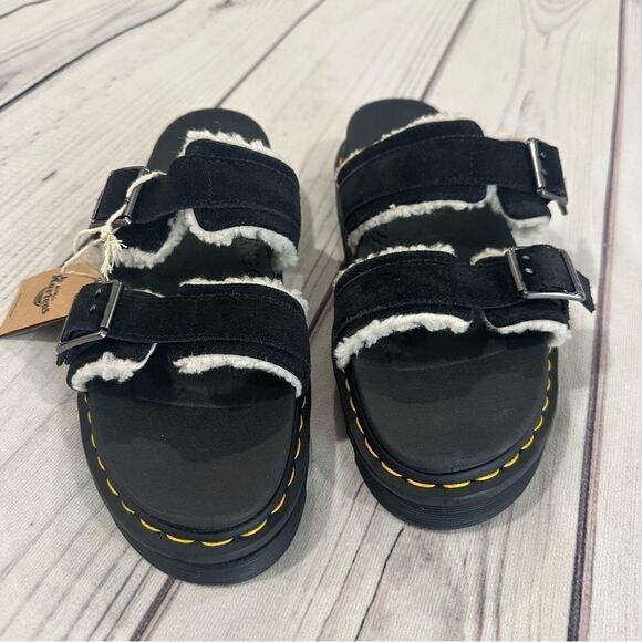 Dr Martens Myles Suede & Sherpa Platform Sandals Warmwair Mens 10 Womens 11 NEW‎ main image 8
